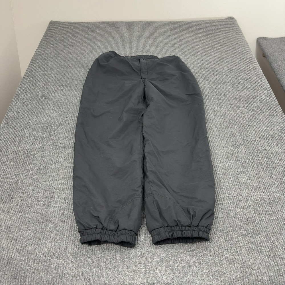Vintage CB Sports Pants Mens Large Black Nylon Insulated Elastic Hem Gorpcore